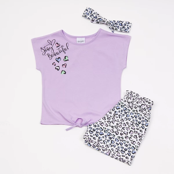 CHILDREN'S T-SHIRT WITH TRAX SHORTS